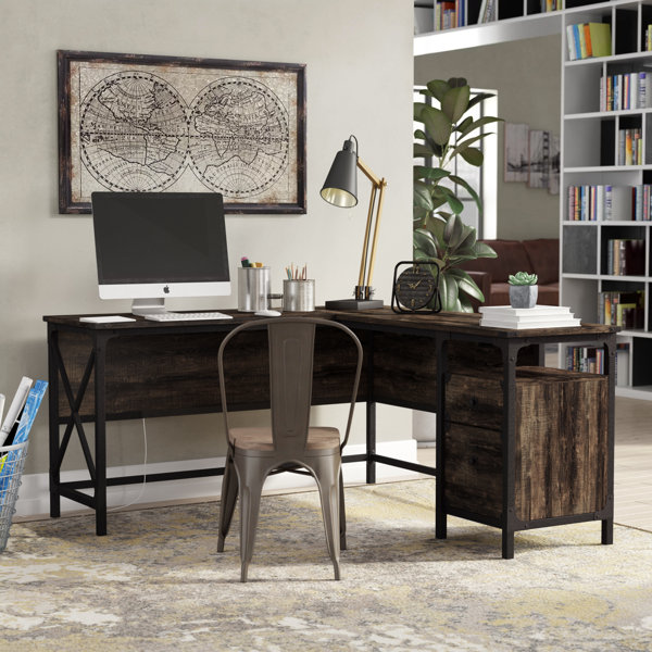 Trent Austin Design® Hovey LShape Executive Desk & Reviews Wayfair
